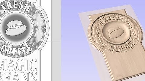 Vectric V10 Tutorials | 3D-modellering | Magische bonen koffiebord