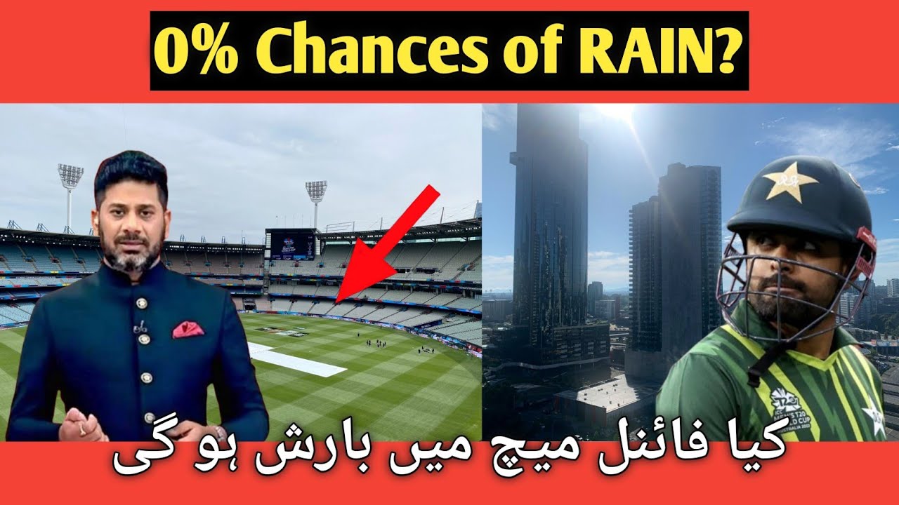 Melbourne weather today | pak vs eng final weather report | 