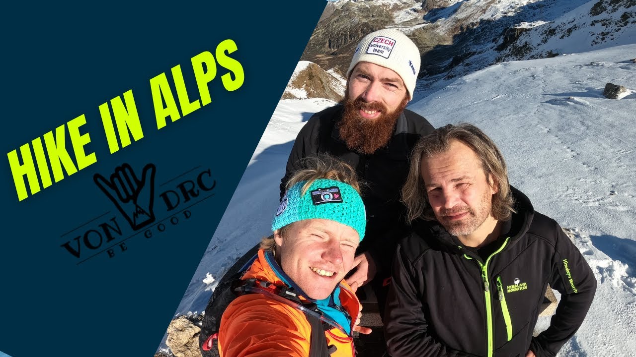 Hike and swim in Alps. Col du Bonhomme