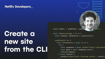 Create a new Netlify site from the CLI