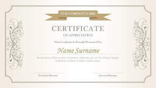Certificate PowerPoint Presentation | Kridha Graphics