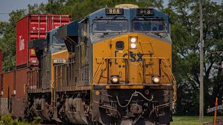 CSX I010 with a friendly crew! Passes CP62 In Deshler, Ohio