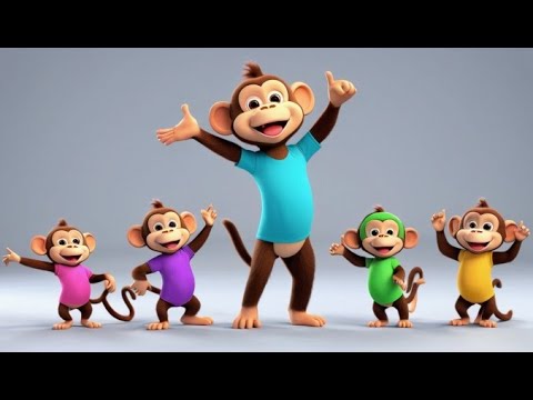Five Little Monkeys Jump and Count | Fun Counting Song for Kids | Learn ...