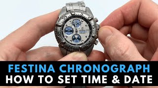 How to Set the Time & Date on a Festina Chronograph Watch