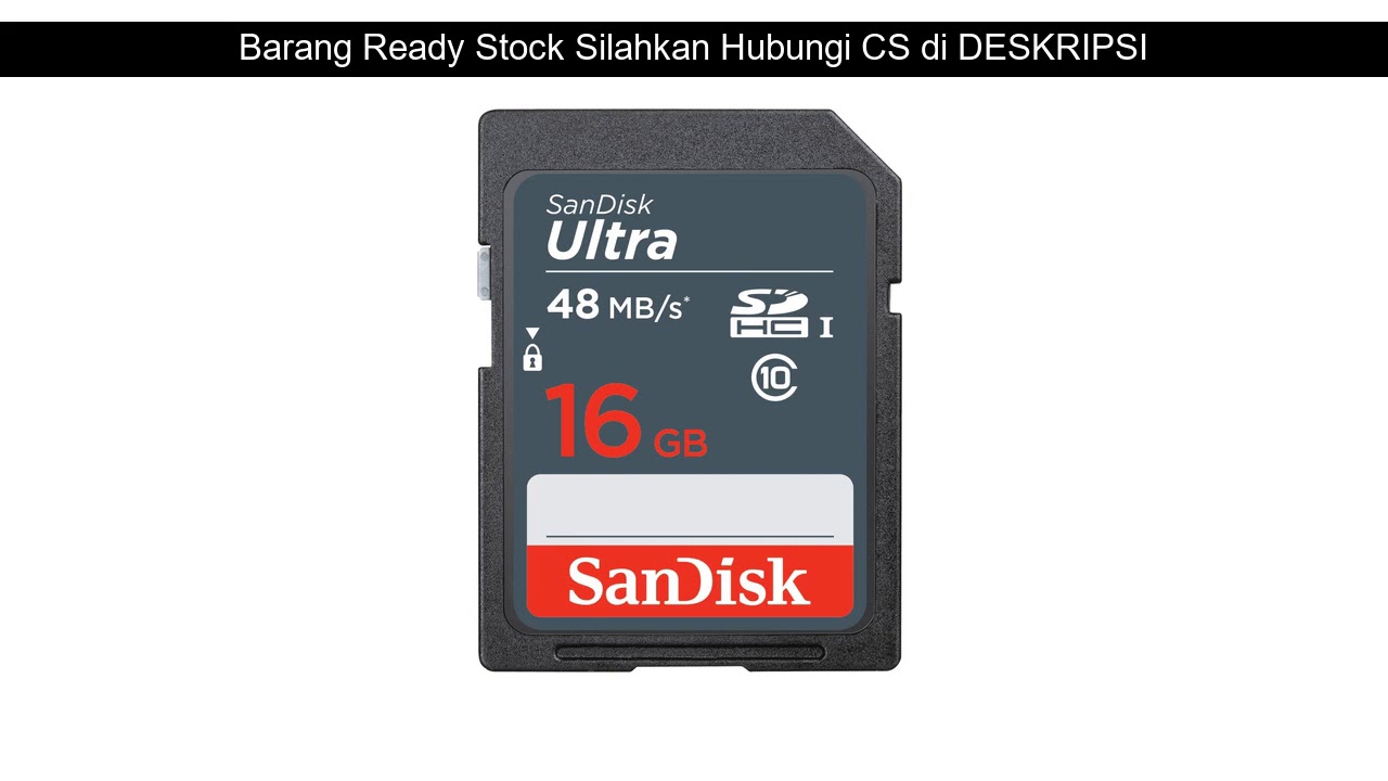 Promo Sandisk  ULTRA SDHC Class 10 48MBps 16GB YouTube