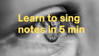 Learn to sing music notes in 5 minutes with this single song chords