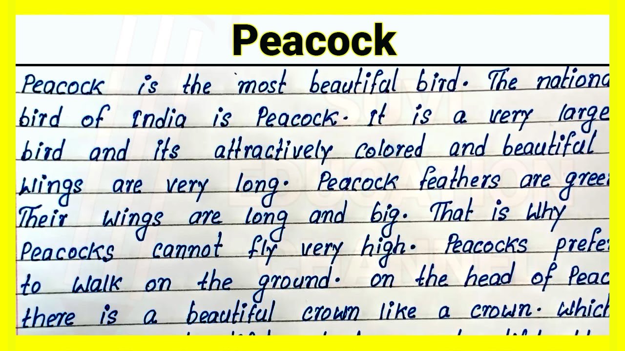 write a short essay describing your favorite bird peacock