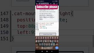 freecodecamp solution Learn CSS by building a cat painting step 63-64#ytshorts#shorts #freecodecam