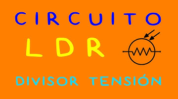 Detector de Luz con una Fotorresistencia LDR. Circuito Eléctrico Divisor de Tensión.