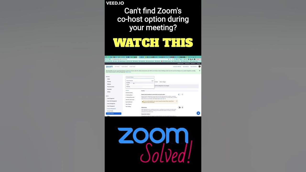 Can’t assign participant as cohost in Zoom? DO THIS. (restart zoom