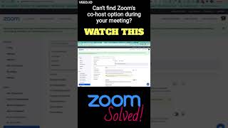 Can’t assign participant as co-host in Zoom? DO THIS. (restart zoom after this change!) #zoom screenshot 5