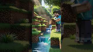 Minecraft with 8K Realistic Physics... 🤯💎 #Shorts #Minecraft #Gaming