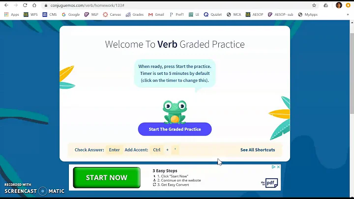Conjuguemos.com tutorial