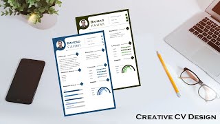 كتابة وتصميم سيرة ذاتية | Creativ CV design in PowerPoint