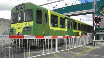 Bray Station Level Crossing, County Wicklow - IE 8300 Class Dart Train