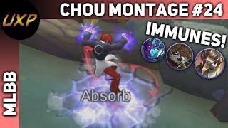 Chou Montage #24 - Immune Gord, Akai, Kaja and Lord steals! | unXpected | MLBB