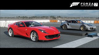 Fm7 Dragrace - Ferrari 812 Superfast Vs Porsche 911 Gt2 Rs