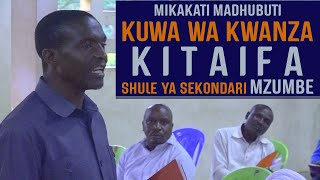 Mikakati kuwa wa kwanza Kitaifa -  Mzumbe Sekondari