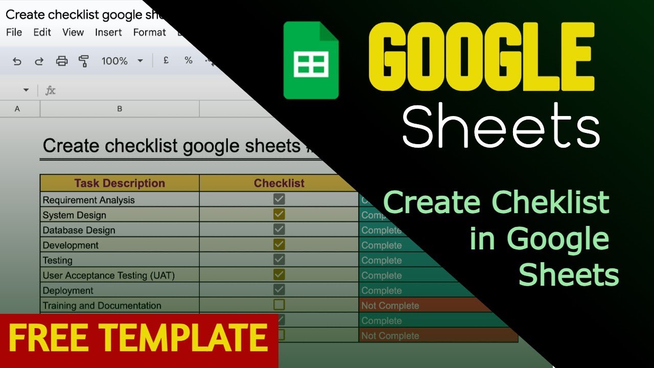 Create Checklist In Google Sheets YouTube Create Checklist In Google Sheets YouTube