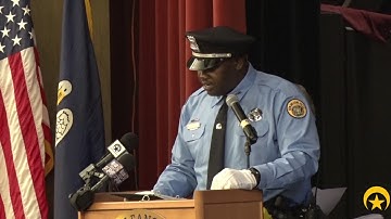 NOPD Recruit Rayvon Souffrant Speaks During Class 177 Graduation