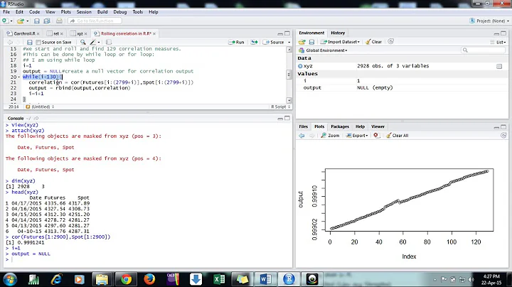 Rolling Correlation in R