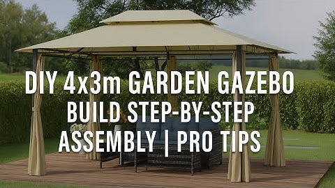 DIY 4x3m Garden Gazebo Build Step-by-Step Assembly, Double Roof Canopy & Pro Tips Point of View POV
