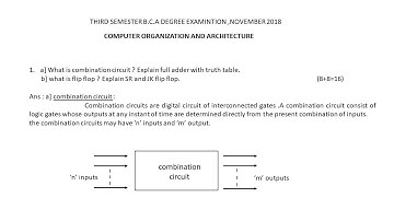 COA 2018 question paper solved | computer organization and architecture| KUD