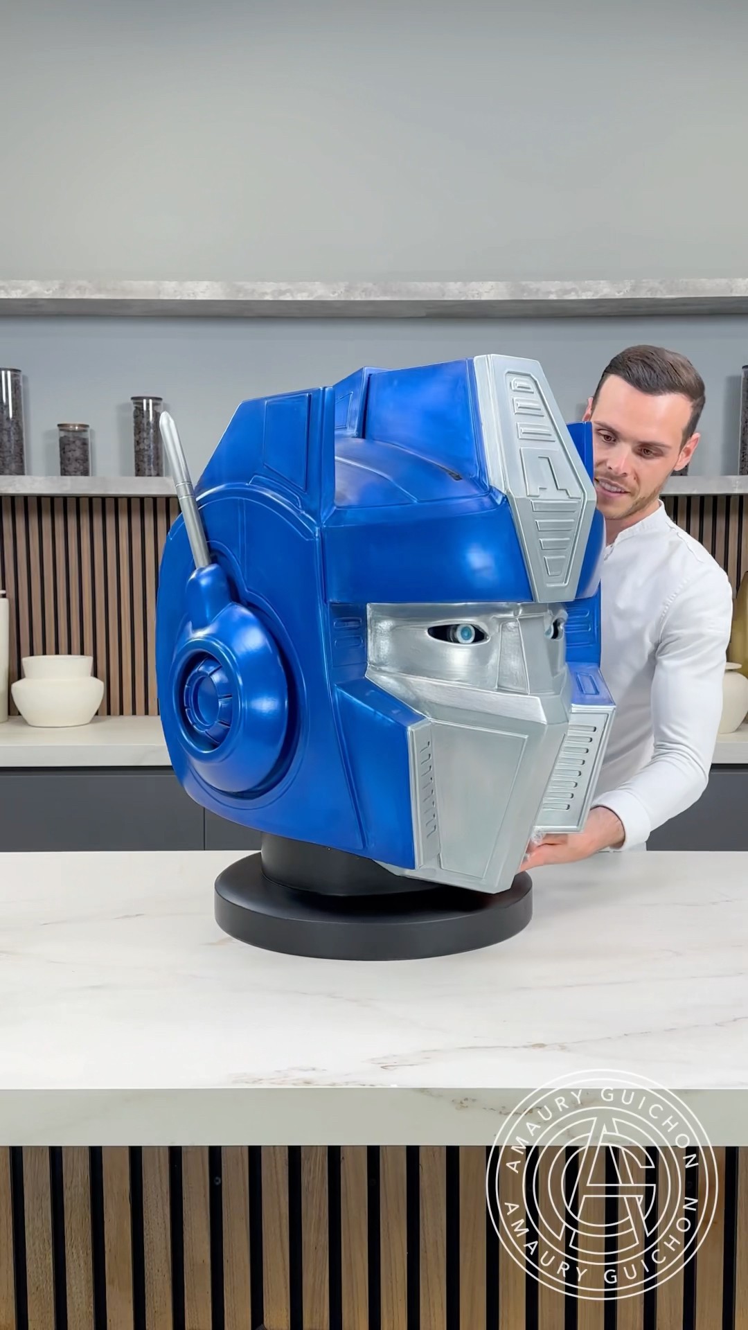 Honored to recreate Optimus Prime from #TransformersOne in theatres September 20 #paramountpartner