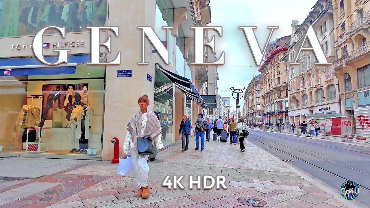 GENEVA SWITZERLAND 🇨🇭 World’s smallest metropolis / Central Streets Walking tour / 4K