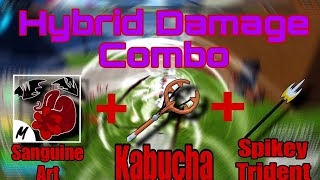 (Spikey trident + Kabucha + Sanguine Art Combo)Blox Fruit Bounty Hunting | Hybrid Damage Combo💯