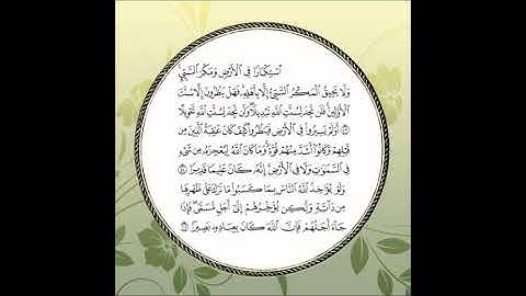 سورة فاطر مكررة آية : ( 43 إلى 45 )