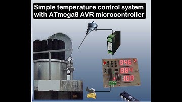 Simple temperature control system with  ATmega8 AVR microcontroller