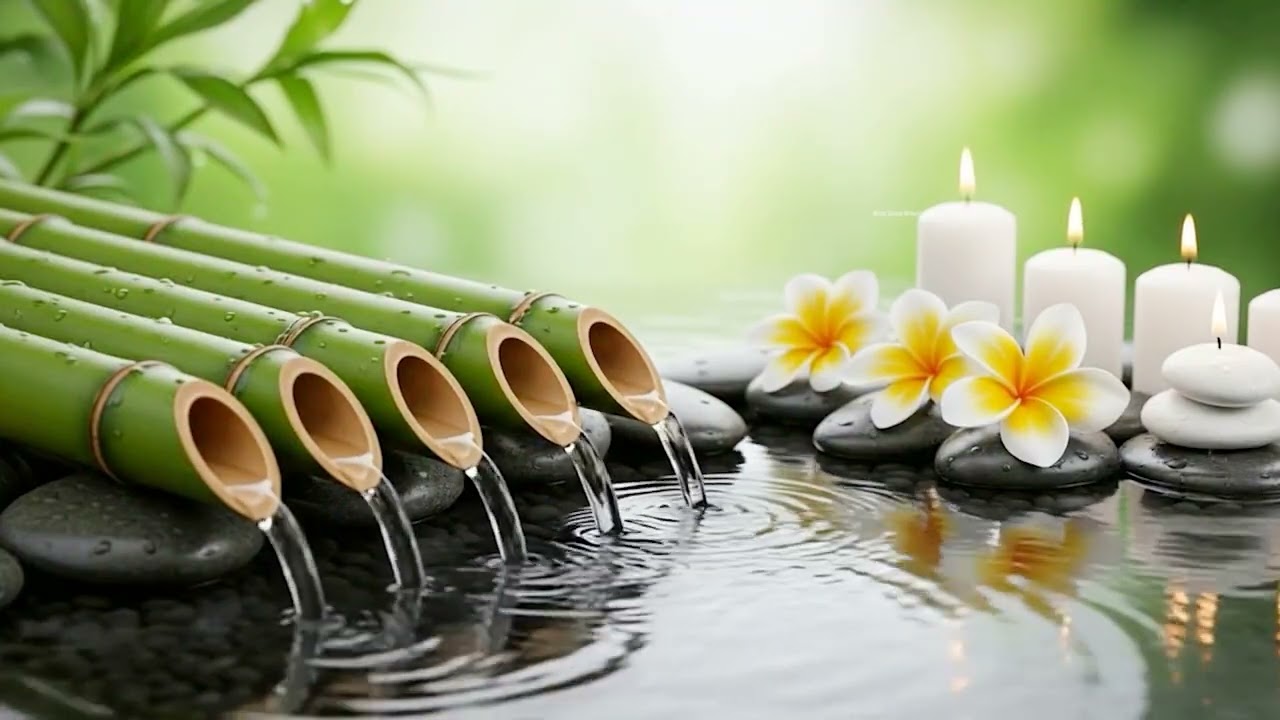 Gentle Bamboo Water Sounds & Birds 🌿 Natural Sleep Ambience (8 Hours, No Music, No Talking)
