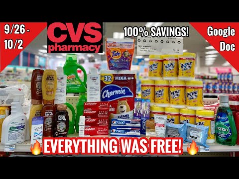 CVS Free & Cheap Coupon Deals & Haul | 9/26 – 10/2 | FREE HAUL | 100% Savings | Money Makers 🔥🙌🏽