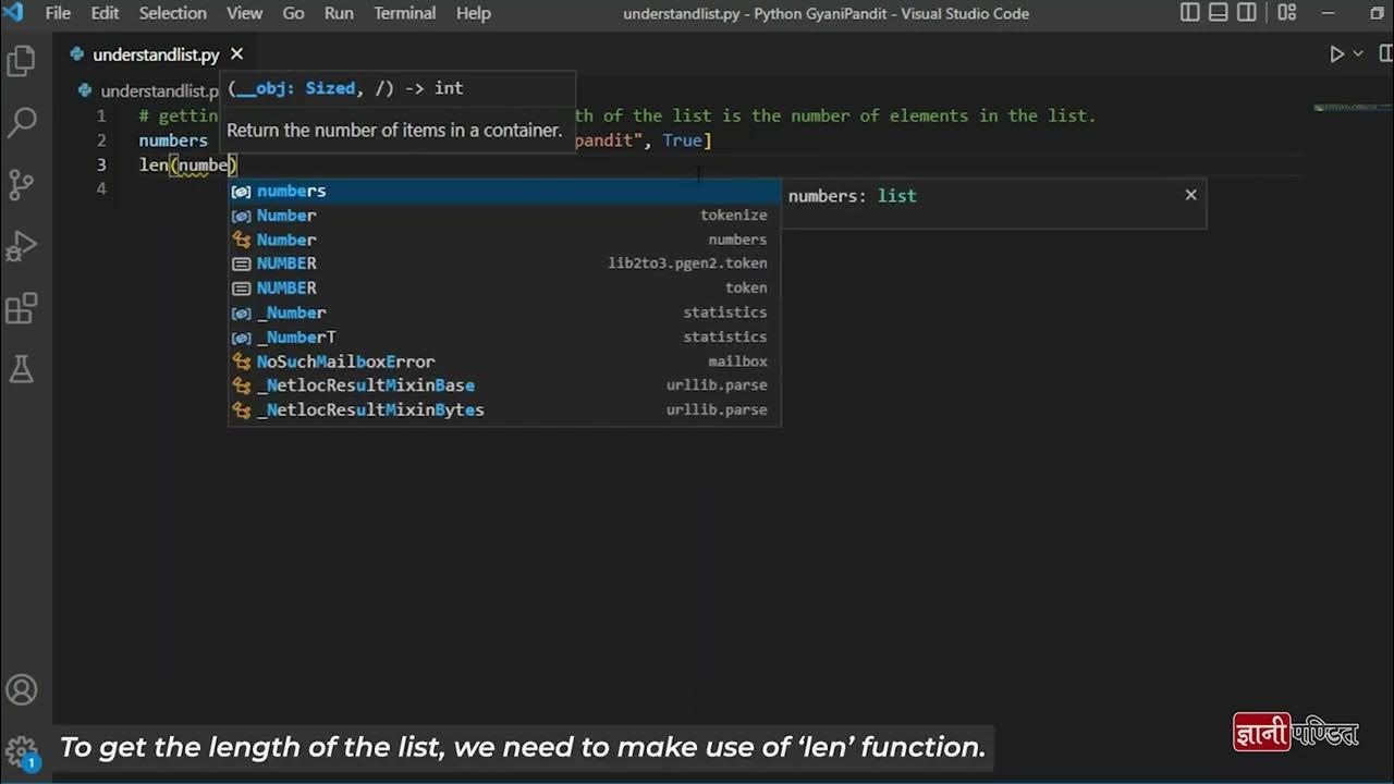 Python length of list lecture 29 python for beginners youtube