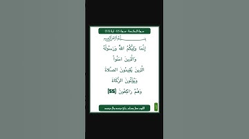 سورة المائدة - سورة 05 - اية 55