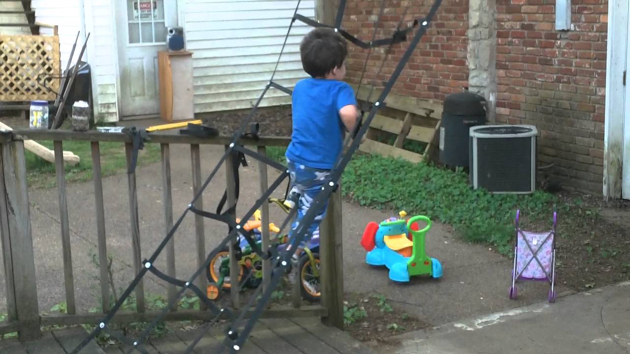 homemade cargo net for kids youtube