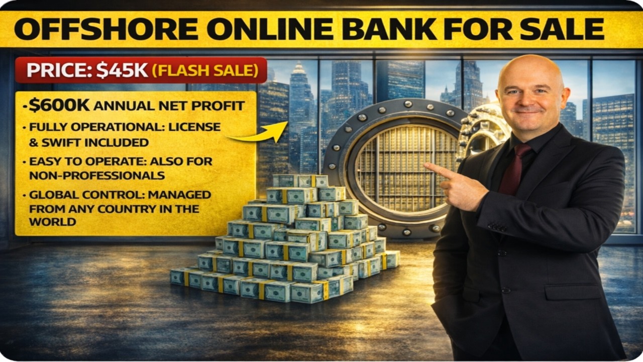 Buy a Cayman Islands Offshore Bank for $45,000 | Class B Banking License + SWIFT Included