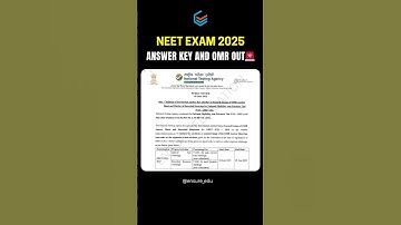 NEET 2025 Answer Key & OMR Sheet OUT! Check Your Score NOW! 🔥🩺#neetanswerkey #neet2025