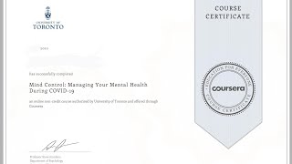 Coursera | Mind control: managing your mental health during COVID-19 all quiz answer