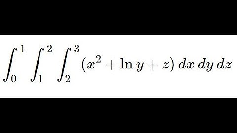 Calc III: Triple Integral example 1/8 (easy)