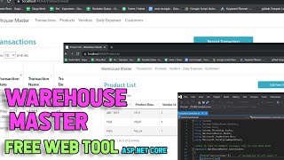 Warehouse Master  / Inventory Management -  asp.net core - free tool - hindi