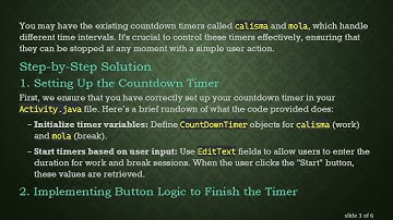How to Finish, Pause, and Control a Countdown Timer in Android Studio