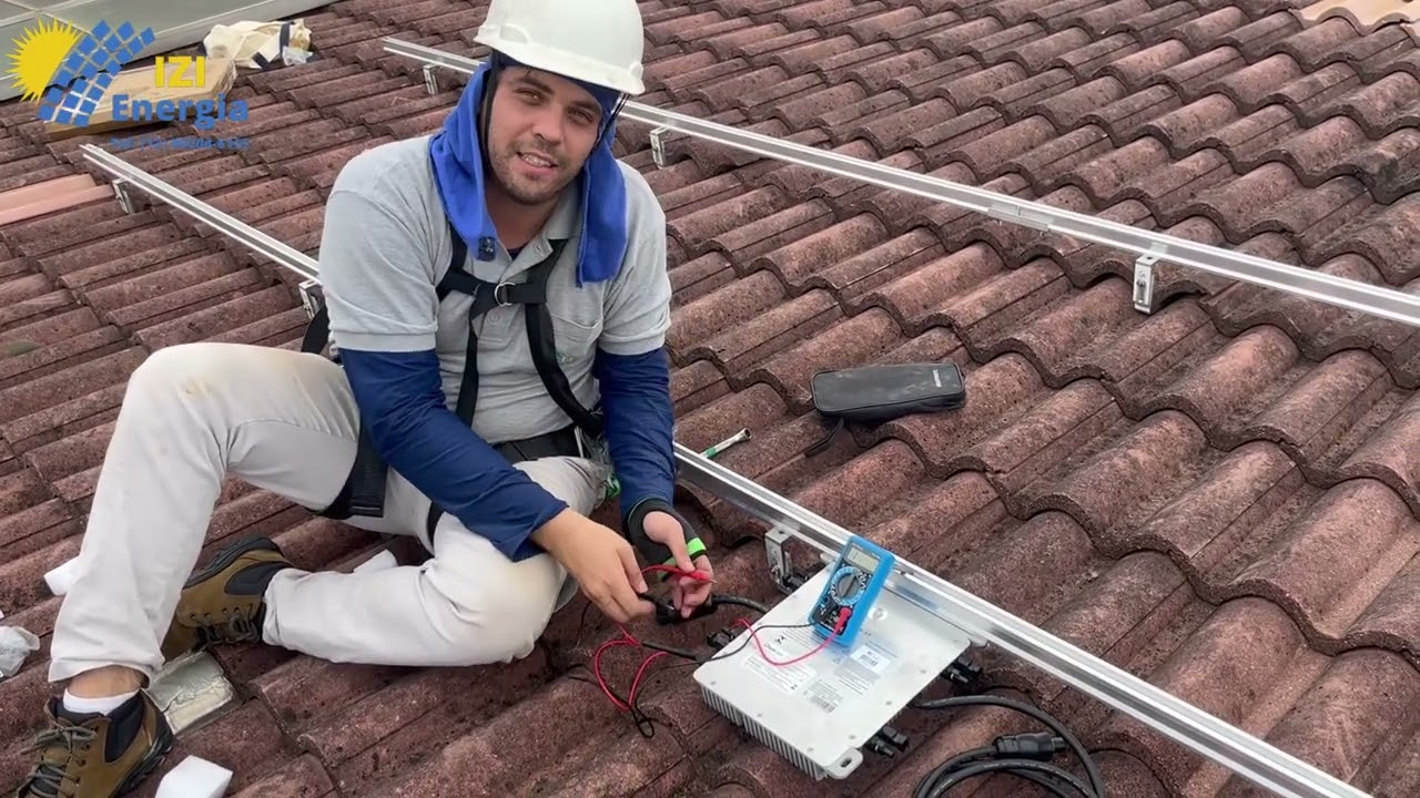 Energia Solar, Como Instalar Painel Solar com Micro Inversor em Telha Colonial