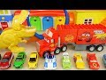 Dinosaur and Poli cars round track play car toys