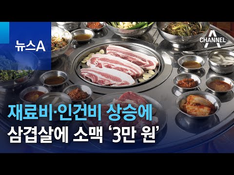   재료비 인건비 상승에 삼겹살에 소맥 3만 원 뉴스A