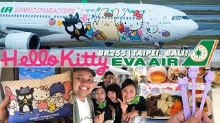 Hello Kitty Special Flight EVA AIR BR255 From Taipei to Bali ...