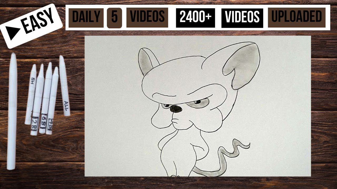 How to draw Pinky and the Brain | Pinky and the Brain pencil sketch | Pinky and the Brain drawing