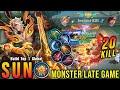 20 Kills!! No Boots Build Sun Monster Late Game!! - Build Top 1 Global Sun ~ MLBB