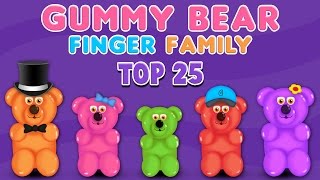 Gummy Bear Finger Family Song | Top 25 Finger Family Collection | Finger Family Songs